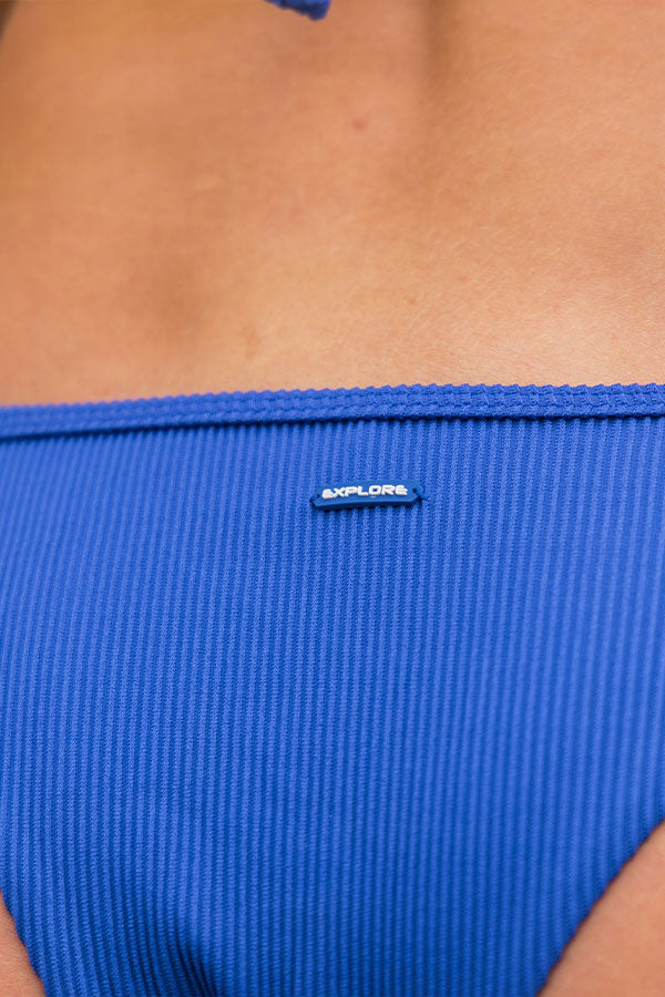 Premium Tie Side Bikini Swim Pant - Pacific Blue