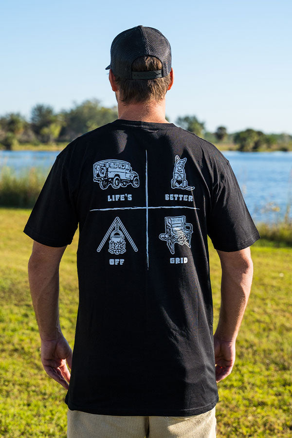 Life's Better Off Grid Tee - Black
