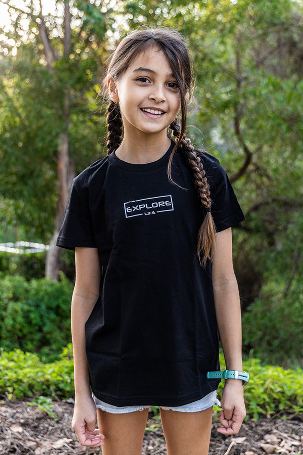 Kids / Youth Explore Life Tee - Black