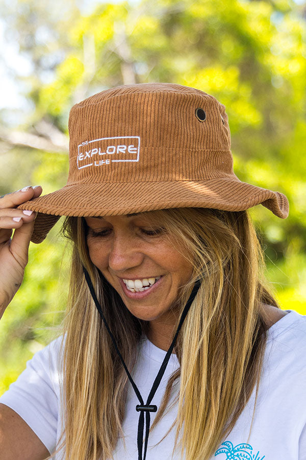 Explore Life Bucket Hat - Brown