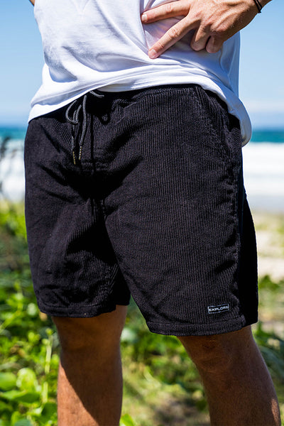 Explore Life Mens Corduroy Short - Black – The Explore Life