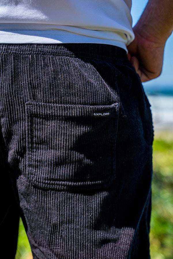 Explore Life Mens Corduroy Short - Black