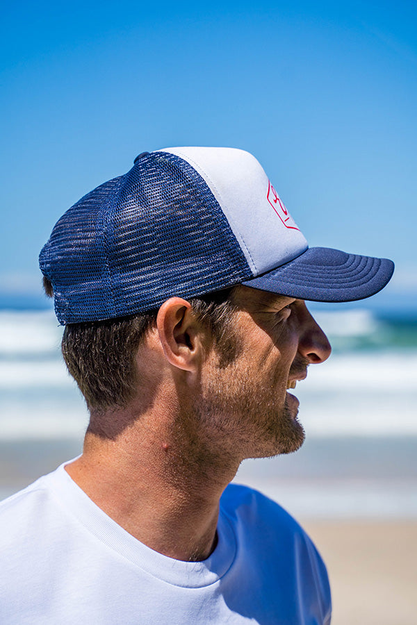 Explore Script Foam Trucker - Navy