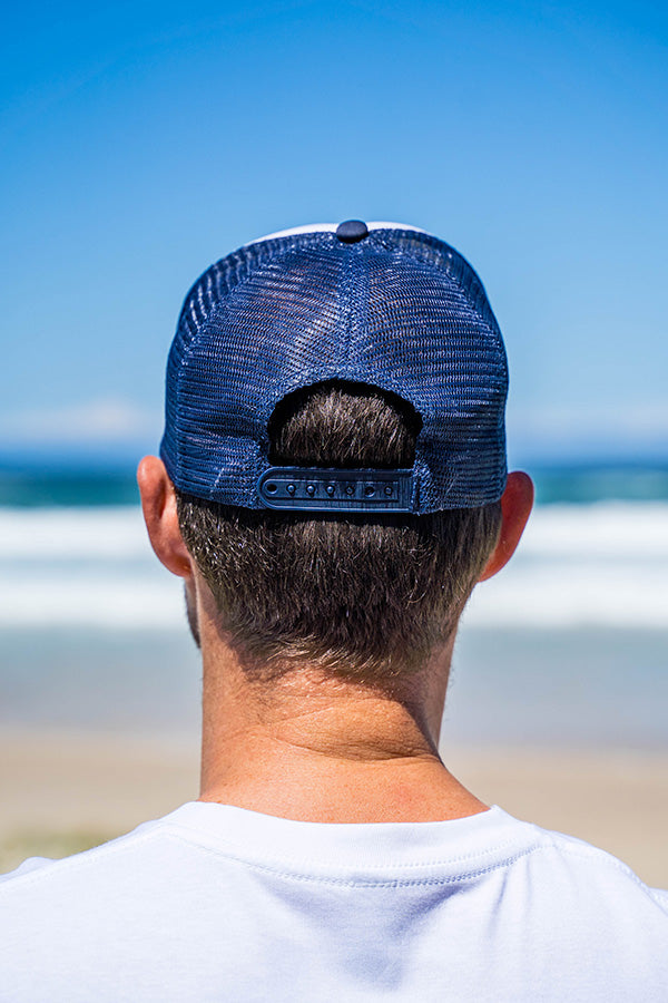 Explore Script Foam Trucker - Navy