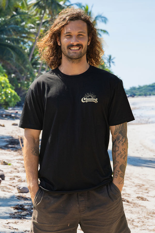 Chasing Sunset Logo Tee - Black