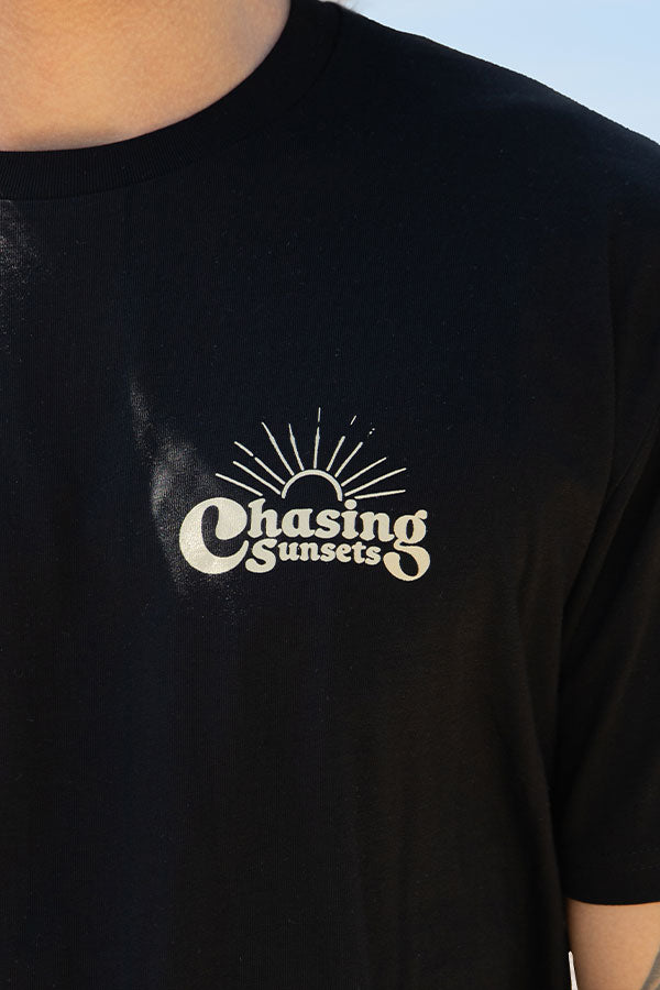 Chasing Sunset Logo Tee - Black