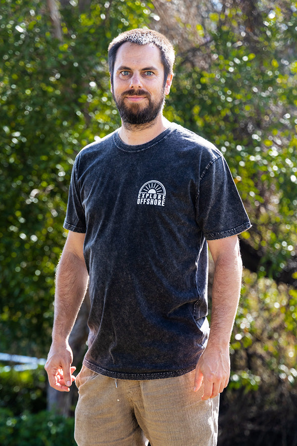 Mackerel Madness Tee - Black Stonewash