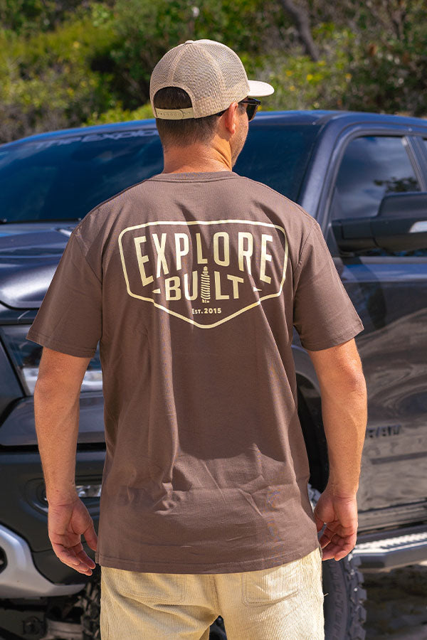 Explore Built Garage Tee - Walnut