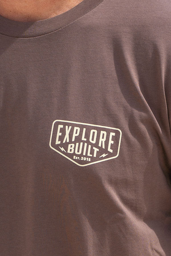 Explore Built Garage Tee - Walnut