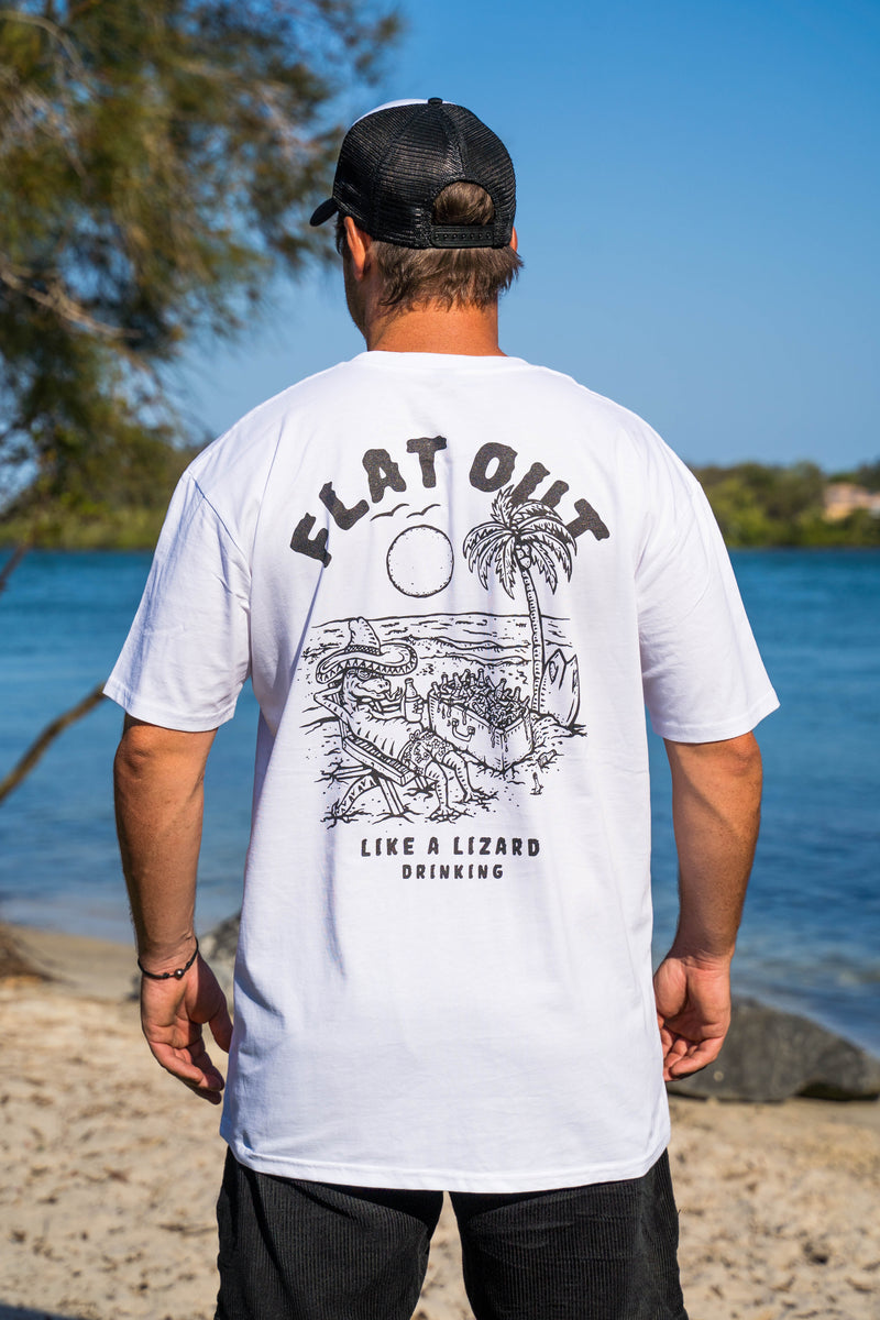 Flat Out - Tee - White