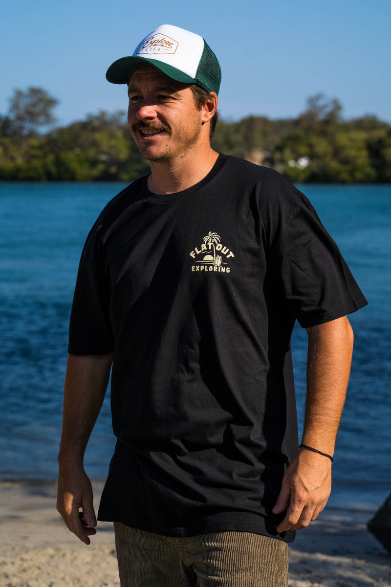 Flat Out - Tee - Black