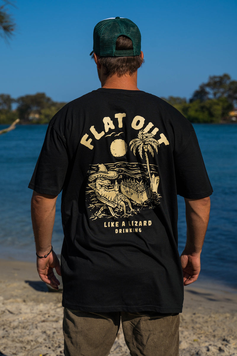 Flat Out - Tee - Black