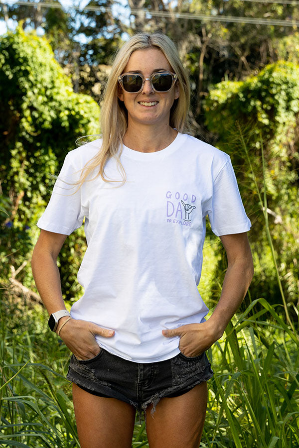 Good Day To Explore - Tee - White