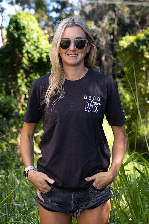 Womens Good Day To Explore - Tee - Coal