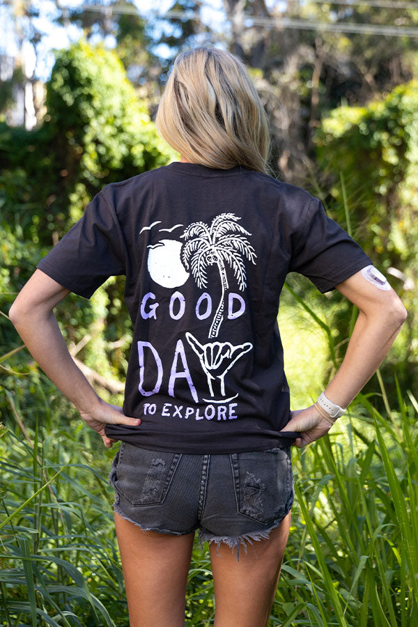 Womens Good Day To Explore - Tee - Coal
