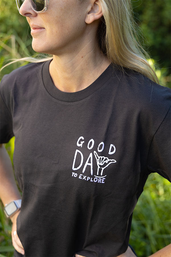 Womens Good Day To Explore - Tee - Coal