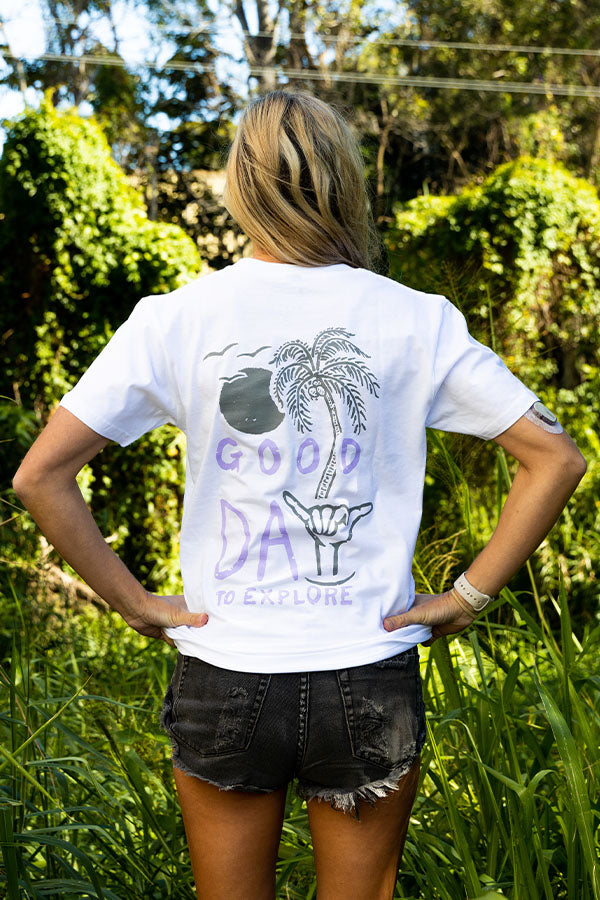 Good Day To Explore - Tee - White