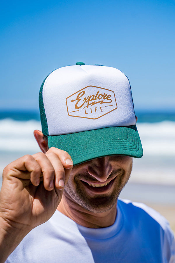 Explore Script Foam Trucker - Green