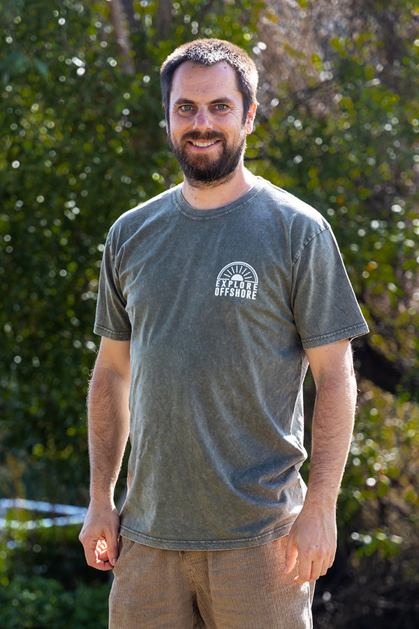 Mackerel Madness Tee - Moss Stonewash
