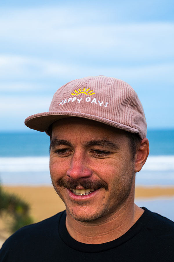 Happy Days Corduroy Cap - Hazy Pink