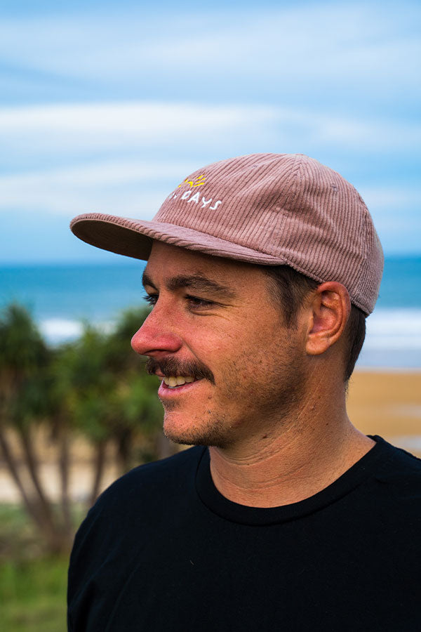 Happy Days Corduroy Cap - Hazy Pink