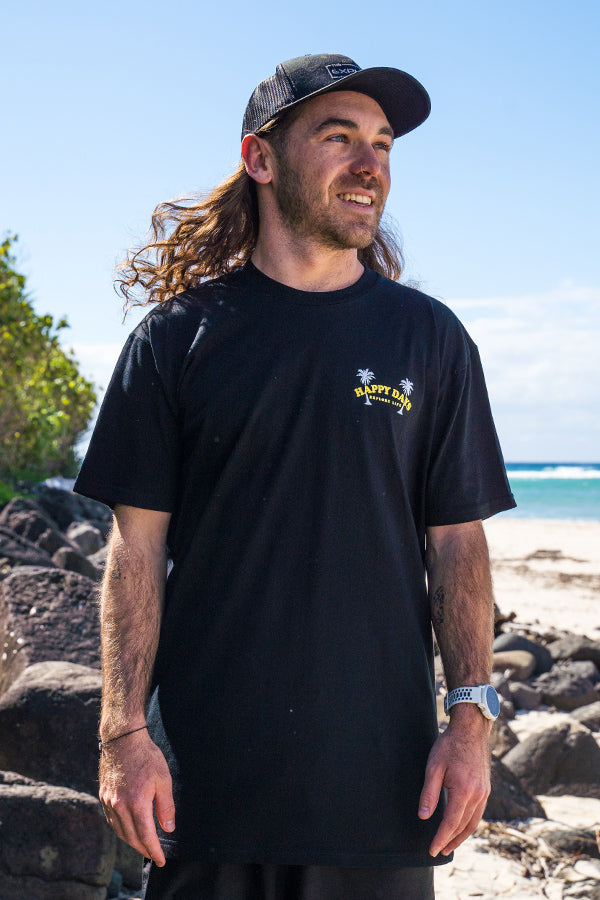 Happy Days Sunset Tee - Black