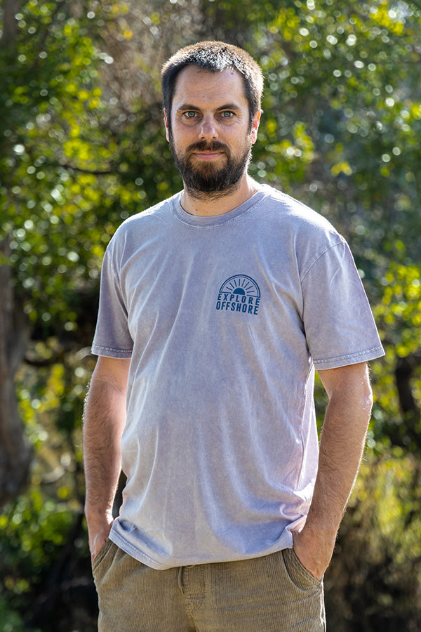Mackerel Madness Tee - Mauve Stonewash