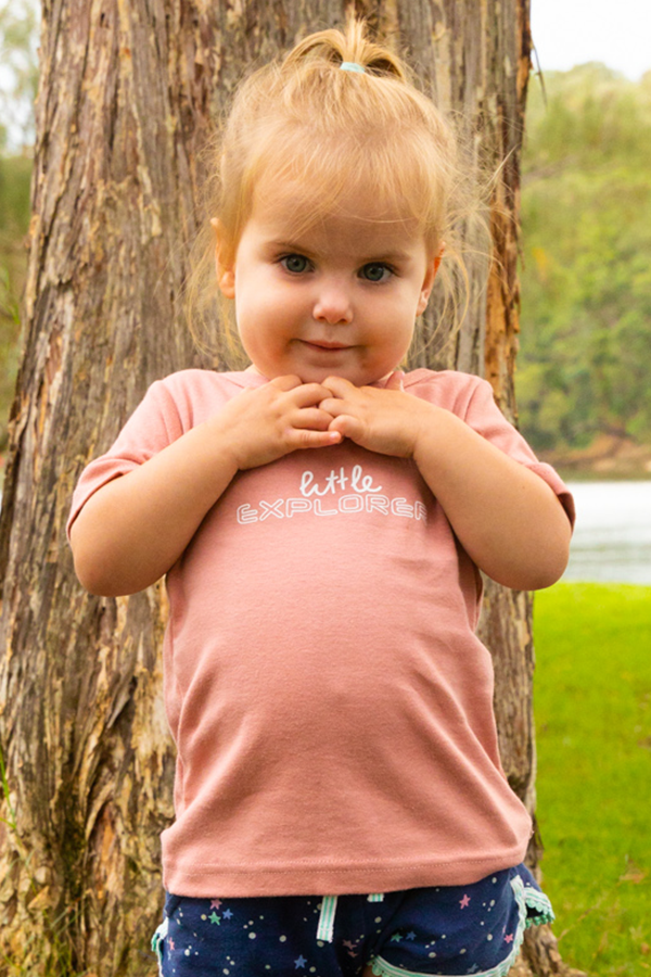 Little Explorer Tee - PALE PINK