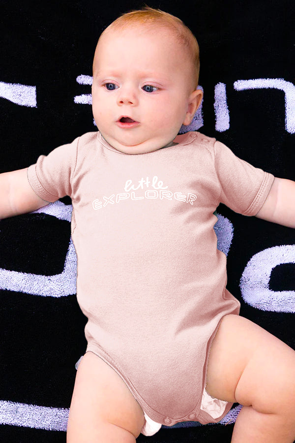 Little Explorer Onesie - PALE PINK