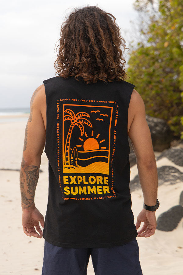 Explore Summer Tank - Black