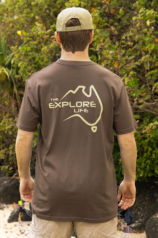 Mens Explore Signature Tee - Walnut