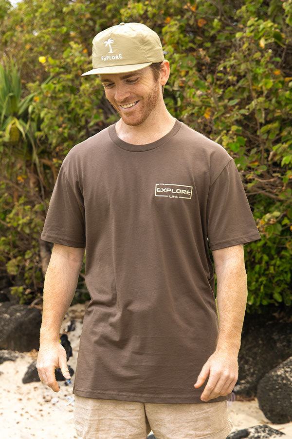 Mens Explore Signature Tee - Walnut