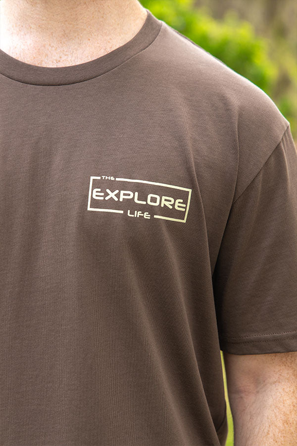 Mens Explore Signature Tee - Walnut