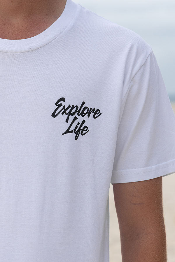 Good Vibes Triangle Tee - White