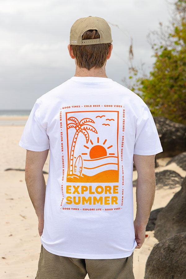 Explore Summer Tee - White