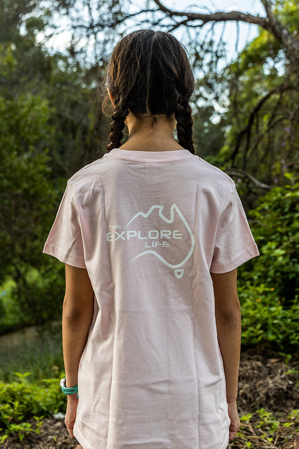 Kids/ Youth Explore Life Tee - Pink