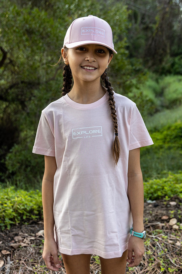 Kids/ Youth Explore Life Tee - Pink