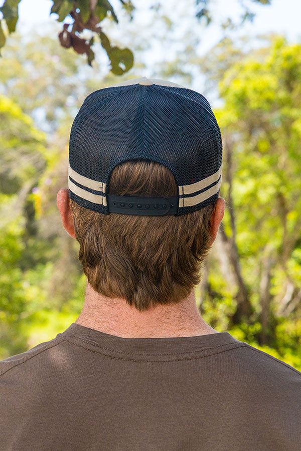 Explore Retro Shaka Patch Trucker Hat - Khaki/Black
