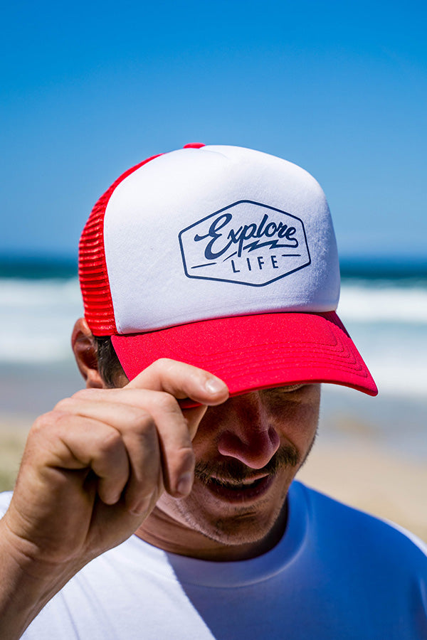 Explore Script Foam Trucker - Red