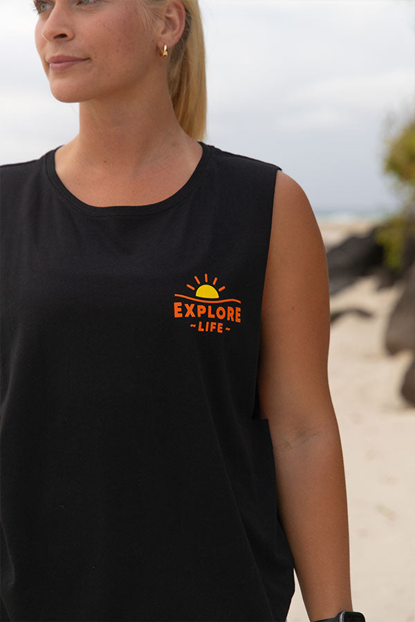 Womens Explore Summer Tank - Black