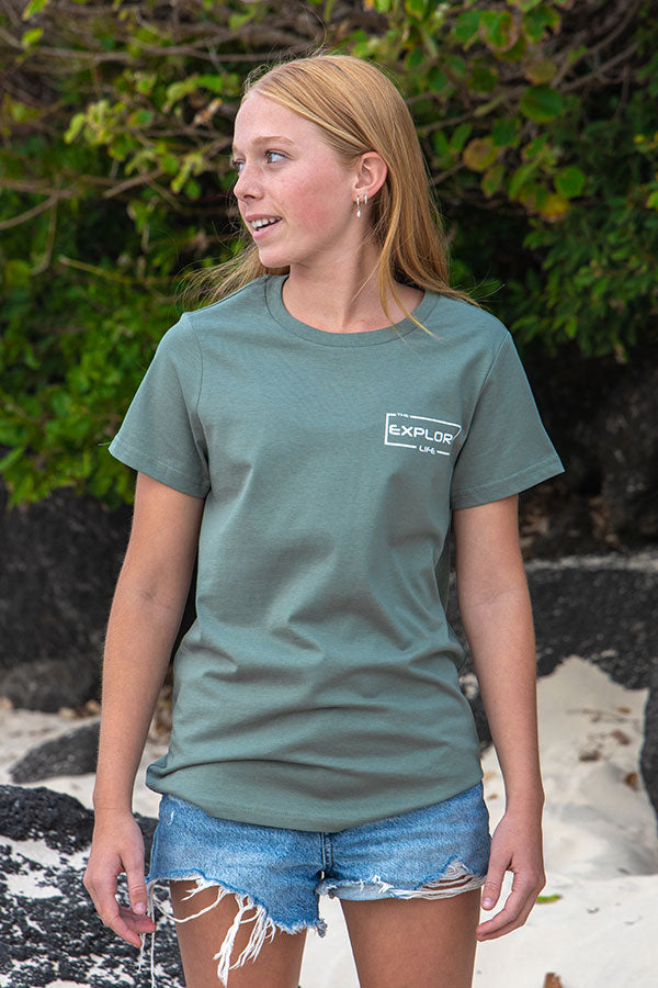 Womens Explore Signature Tee - Sage