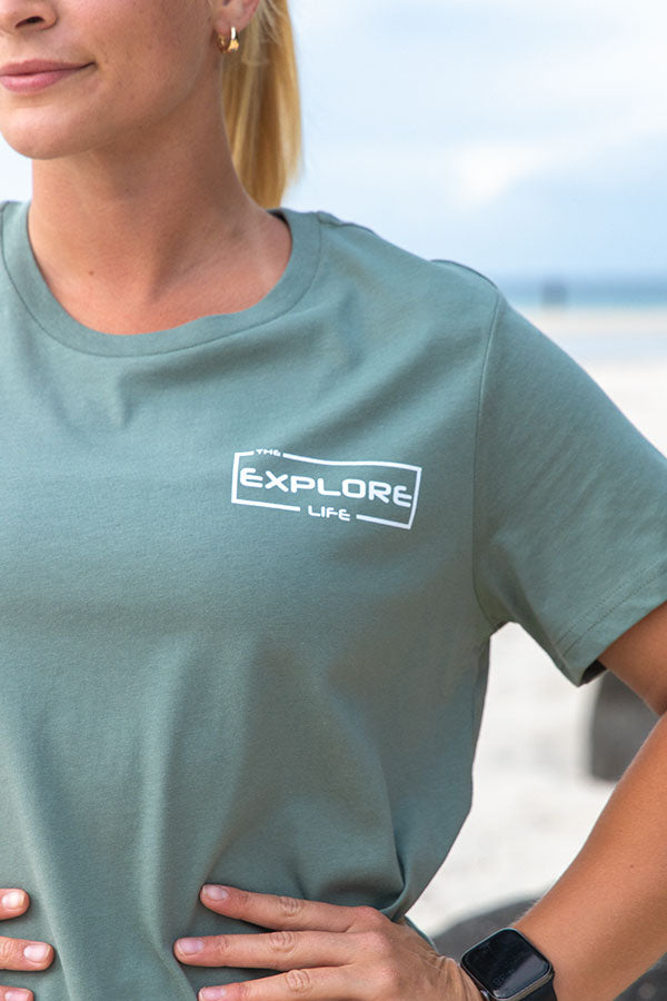 Womens Explore Signature Tee - Sage