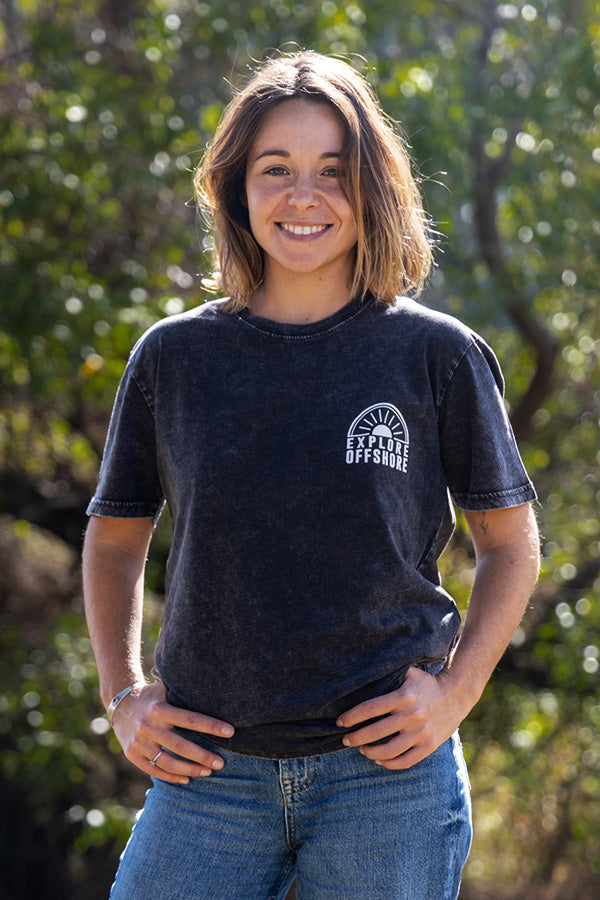 Mackerel Madness Tee - Black Stonewash