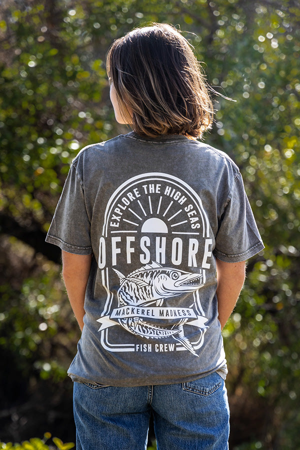 Mackerel Madness Tee - Moss Stonewash