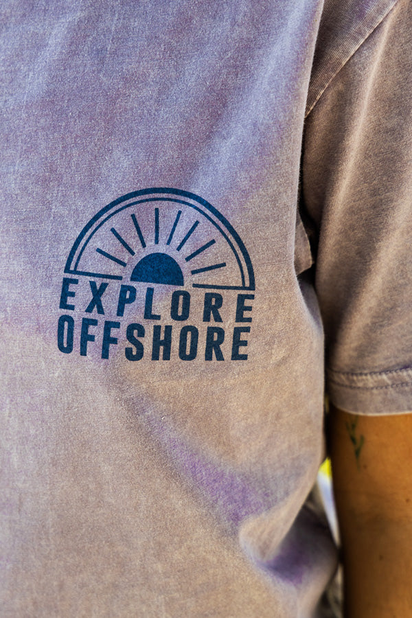 Mackerel Madness Tee - Mauve Stonewash