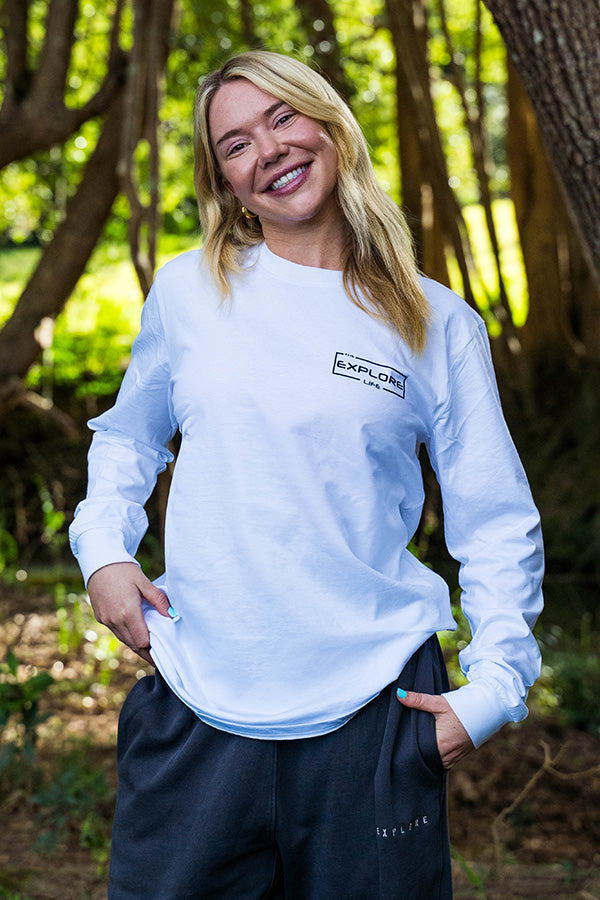 Womens Explore Signature Long Sleeve Tee - Black
