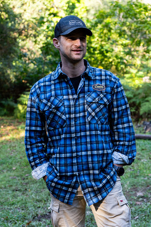 Explore Life Flannel Shirts - Denim