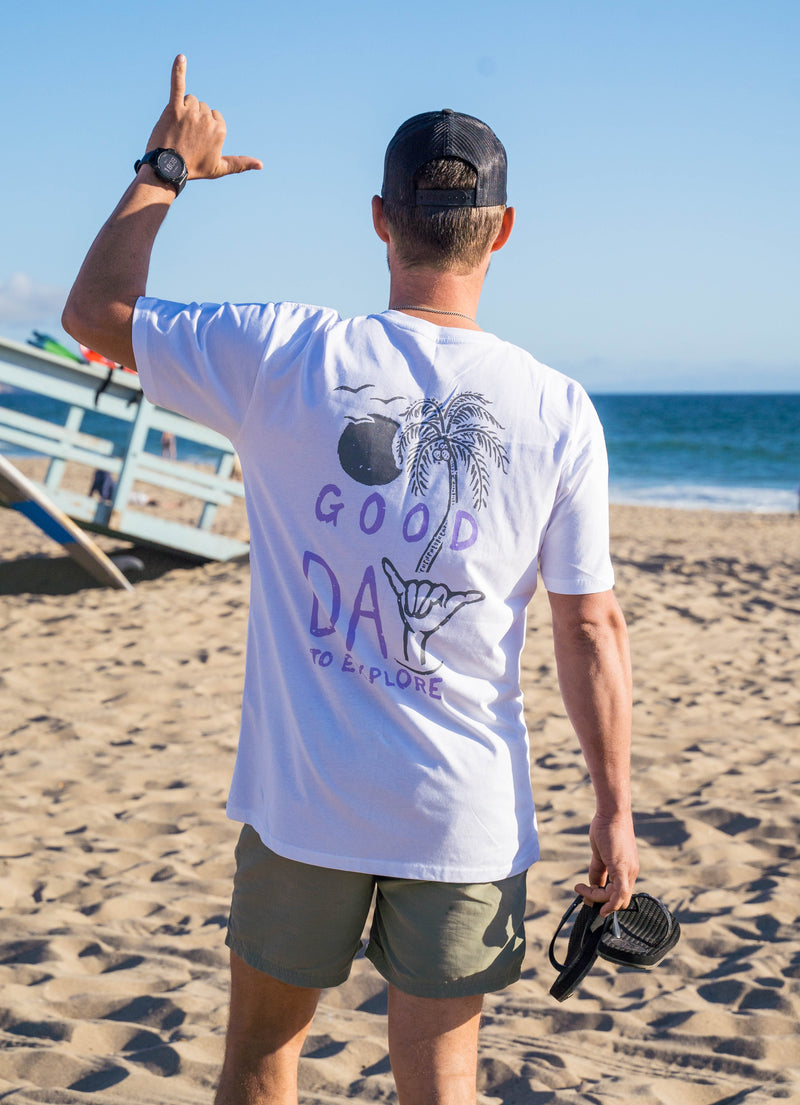 Good Day To Explore - Tee - White
