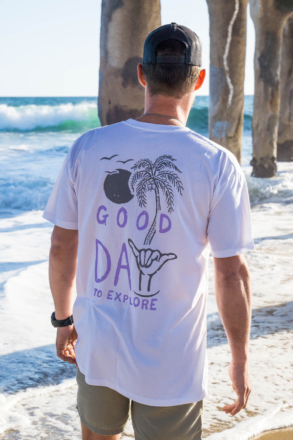 Good Day To Explore - Tee - White