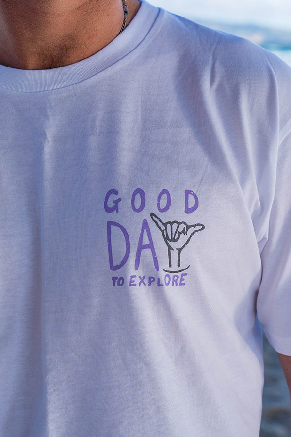 Good Day To Explore - Tee - White